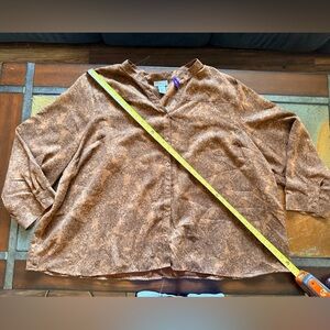 Catherine’s Liz and me rustic button down 4wxp polyester office career blouse